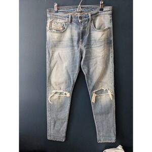 Diesel Men's Slim Straight Fit‎ Jean, 2019 D-strunkt Size 31 X 30 Denim Thrashed